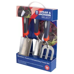 Spear and Jackson 3 Piece Select Stainless Steel Hand Trowel and Weedfork Set