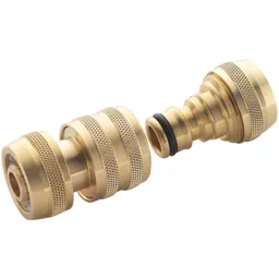 Spear and Jackson Brass Male and Female Hose Connector Set - 1/2" / 12.5mm, Pack of 1
