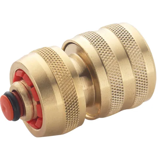 Spear and Jackson Water Stop Brass Hose Connector - 1/2" / 12.5mm, Pack of 1