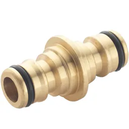 Spear and Jackson Two Way Brass Male Hose Connector - 3/4" / 19mm, Pack of 1