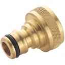 Spear and Jackson Brass Threaded Female Tap Connector - 3/4" / 19mm, Pack of 1