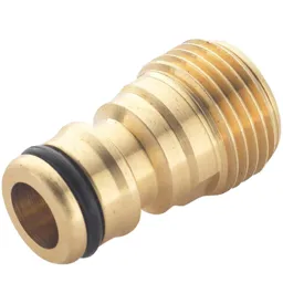 Spear and Jackson Brass Threaded Male Tap Connector - 1/2" / 12.5mm, Pack of 1