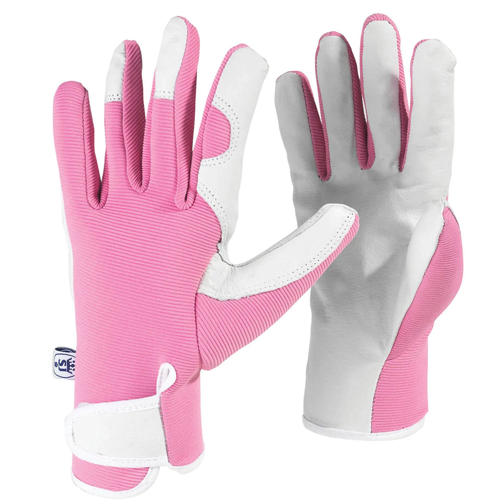 Kew Gardens Leather Palm Gardening Gloves - Pink, S