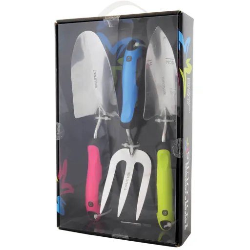 Spear and Jackson Colours 3 Piece Stainless Steel Garden Tool Set