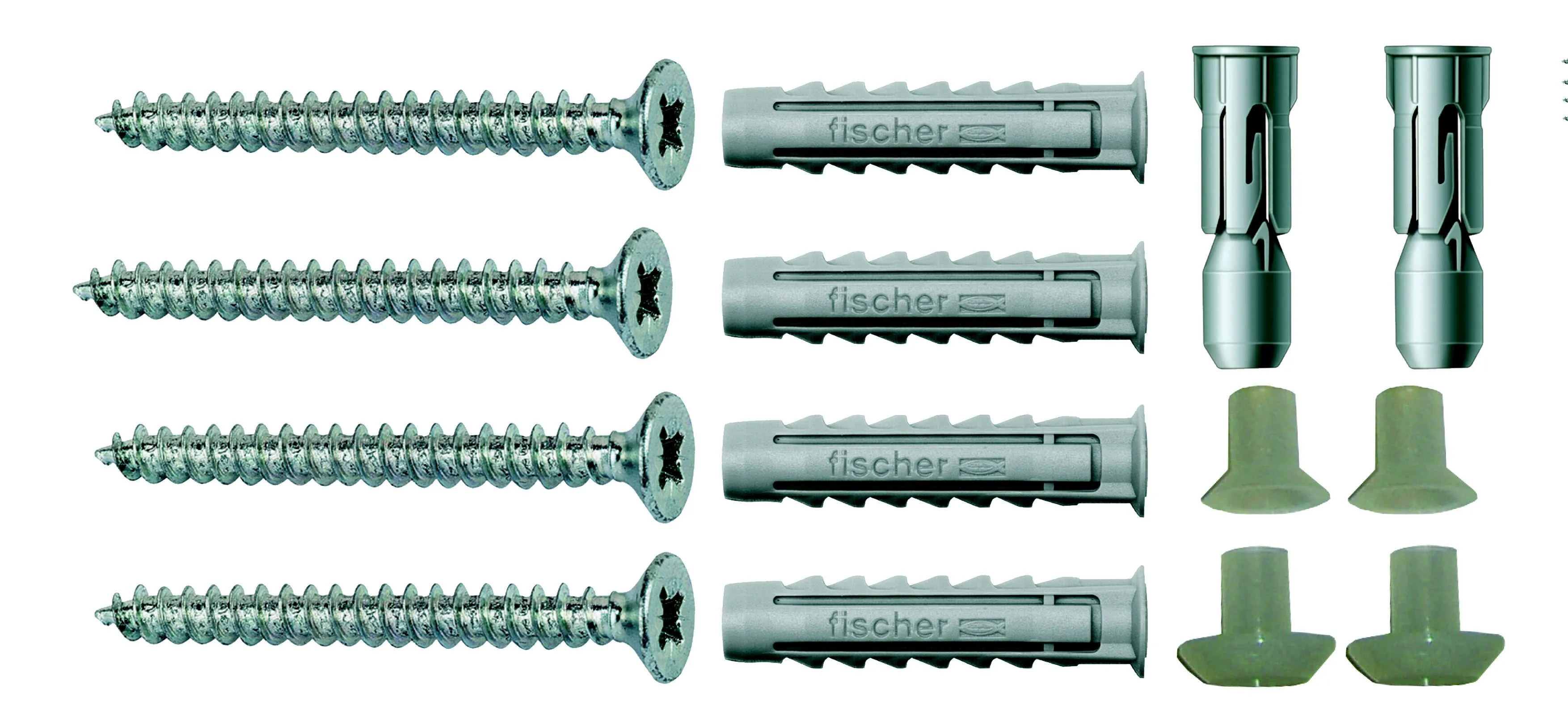 Fischer Zinc-plated Nylon & steel Screw (Dia)8mm (L)100mm, Pack of 4