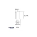 Squire CP40/2.5 Closed shackle Combination Padlock (W)40mm