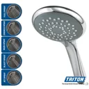 Triton 5-spray pattern Chrome effect Shower riser rail kit