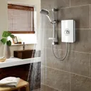 Triton Aspirante electric shower gloss white