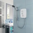 Triton White & chrome effect Electric Shower