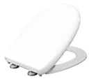 Bemis Push n'Clean White Sta-tite top fix Standard Soft close Toilet seat