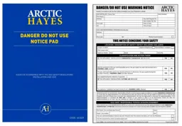 Arctic Hayes Danger Do Not Use Pad (Pack of 25)
