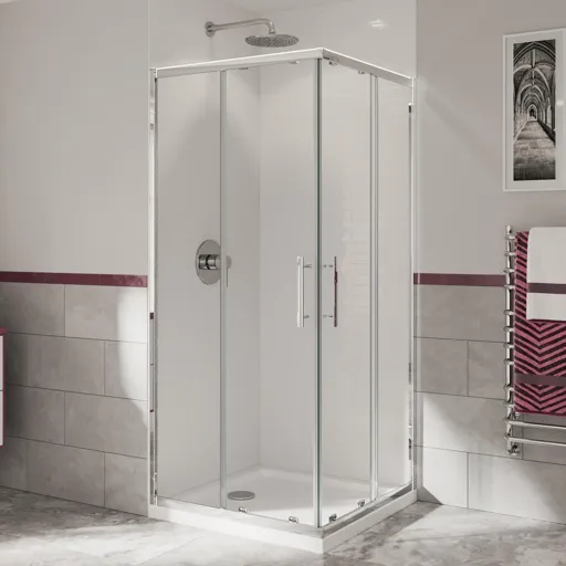 Coram Optima 6 6mm Corner Entry Shower Enclosure 900mm - O6CE90CUC