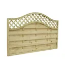Forest Decorative Europa Prague Fence Panel 1.8m x 1.2m Treated Timber (Pack of 3)