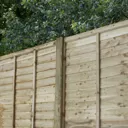 Forest Garden Wood Slotted H-shaped Fence post (H)2.4m (W)940mm, Pack of 4