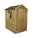 Forest Garden 6x4 Apex Pressure treated Tongue & groove Wooden Shed with floor - Assembly service included
