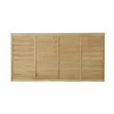 Premier Lap Pressure treated Fence panel (W)1.83m (H)0.91m, Pack of 5