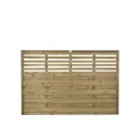 Forest Garden Contemporary Slatted Pressure treated Fence panel (W)1.8m (H)1.2m, Pack of 3