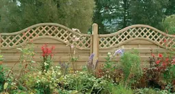 Forest Decorative Europa Prague Fence Panel 1.8m x 1.5m Treated Timber (Pack of 4)