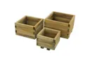 Forest Kendal Square Planters - Treated Timber (Set of 3)
