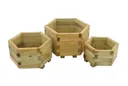 Forest York Hexagonal Planters - Treated Timber (Set of 3)