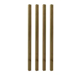 UC4 Timber Green Square Fence post (H)2.1m (W)75mm, Pack of 4
