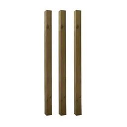 UC4 Timber Green Square Fence post (H)1.8m (W)100mm, Pack of 3