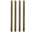 UC4 Timber Green Square Fence post (H)2.4m (W)100mm, Pack of 4