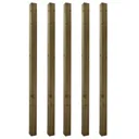UC4 Timber Green Square Fence post (H)2.4m (W)100mm, Pack of 5