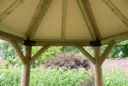 Forest Premium Oval Timber Roof Gazebo - 6m Treated Timber (Installed)
