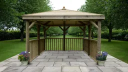 Forest Square Timber Roof Gazebo (No Base) 3.5m Treated Timber (Installed)