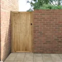 Forest Garden Noise reduction Wood Slatted Gate, (H)1.8m (W)0.9m