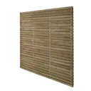 Contemporary Double slatted Fence panel (W)1.8m (H)1.8m, Pack of 3