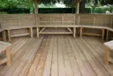 Forest Premium Oval Cedar Roof Gazebo with Benches 6m Treated Timber (Installed)