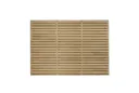 Forest Contemporary Double Slatted Fence Panel 1.8m x 1.2m Treated Timber (Pack of 3)