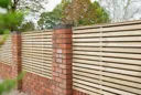 Forest Contemporary Double Slatted Fence Panel 1.8m x 1.2m Treated Timber (Pack of 4)