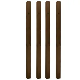 UC4 Timber Square Fence post (H)2.4m (W)100mm, Pack of 4