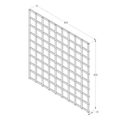 Dip treated Trellis panel (W)1.83m (H)1.83m, Pack of 5
