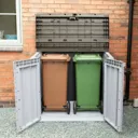 Forest Extra Large Garden Storage Unit/Bin Store 1260 x 1450 x 820mm Taupe Grey