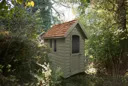 Forest Retreat Shed 6x4ft Painted Moss Green Outer (Installed)
