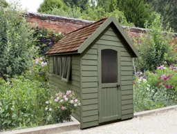 Forest Retreat Shed 8x5ft Painted Moss Green Outer (Installed)