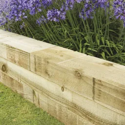Forest Garden Timber Sleeper (W)200mm (L)2.4m, Pack of 2