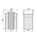 Forest Garden 4x3 Apex Pressure treated Overlap Wooden Shed with floor (Base included)