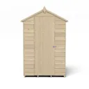 Forest Garden 4x3 Apex Pressure treated Overlap Wooden Shed with floor (Base included)