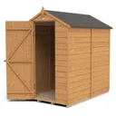 Forest Garden 6x4 Apex Dip treated Overlap Wooden Shed with floor - Assembly service included