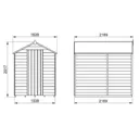 Forest Garden 7x5 Apex Dip treated Overlap Wooden Shed with floor - Assembly service included