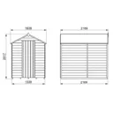 Forest Garden 7x5 Apex Pressure treated Overlap Wooden Shed with floor (Base included) - Assembly service included