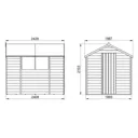 Forest Garden 8x6 Apex Dip treated Overlap Wooden Shed with floor (Base included) - Assembly service included
