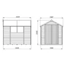Forest Garden 8x6 Apex Dip treated Overlap Wooden Shed with floor (Base included) - Assembly service included