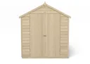 Forest Garden 10x6 Apex Pressure treated Overlap Natural Timber Wooden Shed with floor