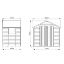 Forest Garden 7x5 Apex Dip treated Overlap Wooden Shed with floor - Assembly service included